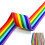 Regenbogenfarbenes Polyesterband, 5 Yards (ca. 4,5 m), 10–50 mm breit 2