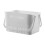 Panier de douche en plastique blanc avec poignée et trous d'évacuation 2