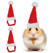 Mini gorro de Papá Noel para mascotas pequeñas y manualidades, rojo, 2 unidades