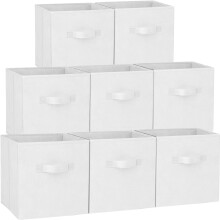 Storage cube - 11-inch heavy-duty fabric storage box, suitable for shelf closets, cube organizer - 8 packs foldable