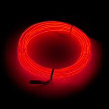 Kit de fil lumineux fluorescent vert EL MaxLax5m – Guirlande lumineuse néon électroluminescente alimentée par piles avec contrôleur à 4 modes