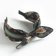 Noua bandă de păr la modă pentru femei, Bohemia, cu flori, cu bandă de păr cu nod mare și arc, turban, pentru adulți, de vară, accesorii de