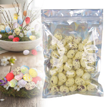 Confezione da 50 mini uova di Pasqua a pois per lavoretti e decorazioni fai da te.