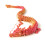 Kinesisk drakefigur rödguld 60 cm 3D-tryckt ledad 1