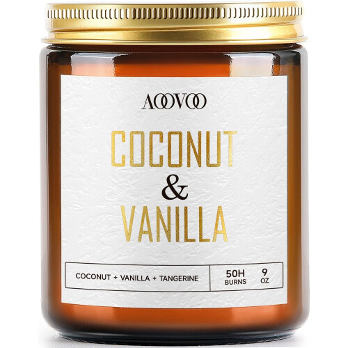 Bougie parfumée à la noix de coco et à la vanille (255 g)