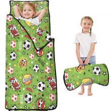 Green Soccer Comic Pattern Toddler Nap Mats for Kids Preschool,Sleeping Mat Bag or Kids,Toddler Sleeping Bag,Toddler Nap Mat or Daycare