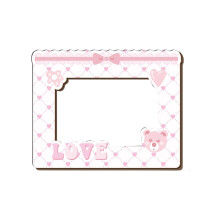 Cornice portafoto pasquale con cavalletto, decorazione floreale primaverile in legno, design con uova colorate – Compatibile con foto 4x6