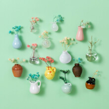 Lot de 14 mini vases décoratifs pour bureau, réfrigérateur, cuisine, anniversaire