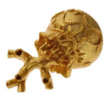 Artificial Money Tree Decoration for Home Office Golden Resin 1Pcs