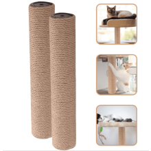 Tall Heavy-Duty Cat Scratching Post with Sisal Pole – 2Pcs Yellow Replacement for Indoor Cats, Compatible with Most Posts