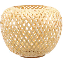 Abat-jour suspendu en bambou tissé beige, polyvalent pour la décoration intérieure (1 pièce)