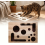 Bosca Puzail Scratch Cat Adhmaid le Páipéar Gainimh 1