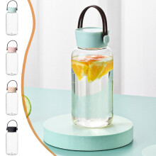 Vaso de café helado Simple Modern – Botella deportiva de plástico transparente, ligero y duradero, vaso portátil para exteriores | Compatible