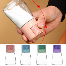 Pots à épices en plastique de 180 ml avec couvercles pour verser ou secouer, pots à épices transparents vides et portables, contenants de