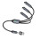 Cable divisor USB C a 3 USB C – 26 cm, nailon y aluminio 4