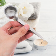 Flame Snuffer Tool Silver Tinplate Fire Extinguishing 1Pcs