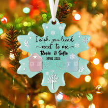 Ornements de sapin de Noël en verre de mer en forme de flocon de neige, décorations suspendues plates en acrylique 2D, cadeaux d'amitié