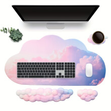 Wolkvormige ergonomische muismatset met toetsenbord en