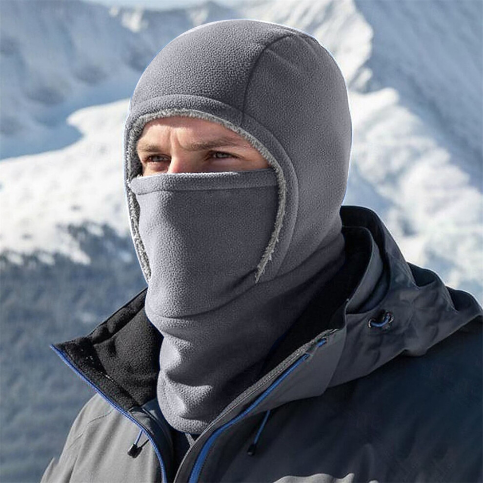 Men's Balaclava Â Windproof Thermal 2-In-1 Hood & Neck Warmer, Fleece-Lined Face Mask For Skiing, Snowboarding, Motorcycle, Cold Weather Â 9425574025784