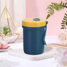Tasse à soupe isotherme en acier inoxydable avec poignée, récipient alimentaire sous vide étanche, bocal à lunch thermique avec cuillère,