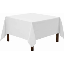 Nappe carrée argentée 85 x 85 pouces (216 x 216 cm) pour grandes tables carrées ou rondes - Tissu résistant et lavable - Idéale pour buffets et