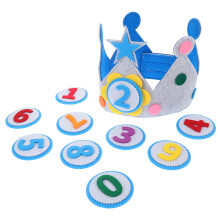Gorro de fieltro con forma de corona para cumpleaños de niños, ajustable, 1 unidad.