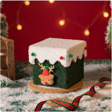Boîte à bonbons créative de Noël compatible avec la boîte cadeau Apple, douce et chaude, pour les décorations de Noël (boîte verte avec
