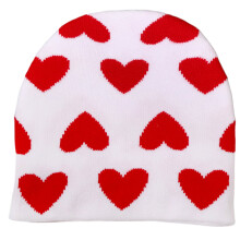Cappello a pullover con motivo a cuore creativo, cappello elastico per adulti, caldo cappello invernale lavorato a maglia, regalo invernale per