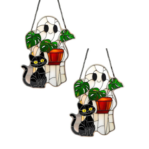 Halloween Witch Acrylic Pendant Decor 2 Pack