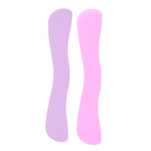 2 Stück Silikon-Künstliche Wimpernhalter Wellenform Wiederverwendbare Pads Lila Rosenrot