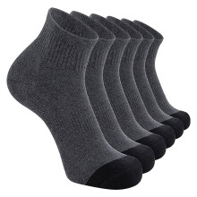 Men's Basketball Socks – 5-Pack Solid Color Low-Cut Sports Socks,Gray 3,One Size