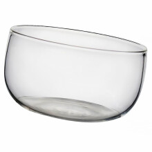 Glass Bowl 1Pack Transparent High Borosilicate Glass Heatproof Cold Tolerance Food Storage Round Simple Design
