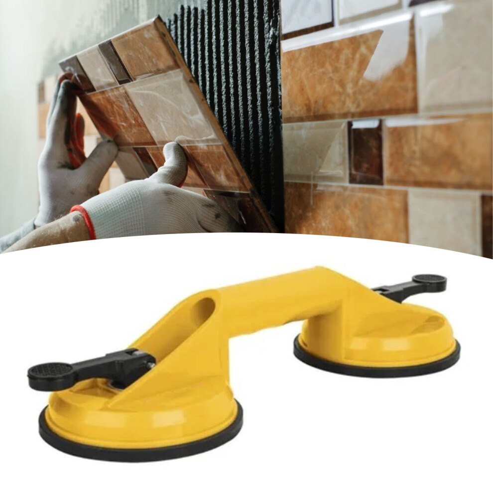 Glass Suction Lifter Aluminium 2 Jaw 130Kg Yellow