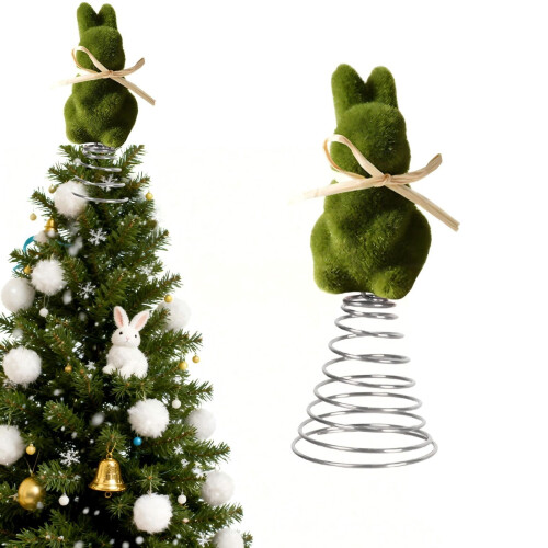 Decorațiune de Paște cu iepuraș plușat și fundă, 19 cm 2