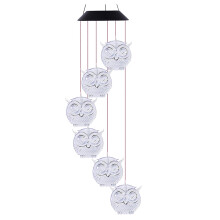 Carillon solaire hibou lumineux pour décoration extérieure