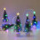 Sapin de Noël LED multicolore, décoration de Noël à piles 5