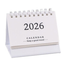 Einfacher englischer Mini-Tischkalender, tragbarer Kalender für Desktop-Display