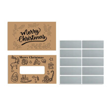 Cielo Meraviglioso 10pcs Cartoon Christmas Scratch Cards, DIY Motivational Scratch-Off Tickets for Xmas Party & Group Activities