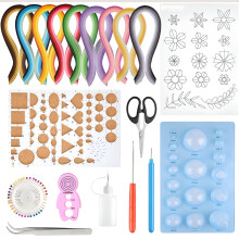 Paper Quilling készlet, 45 szín, 900 csík, 10 eszközzel