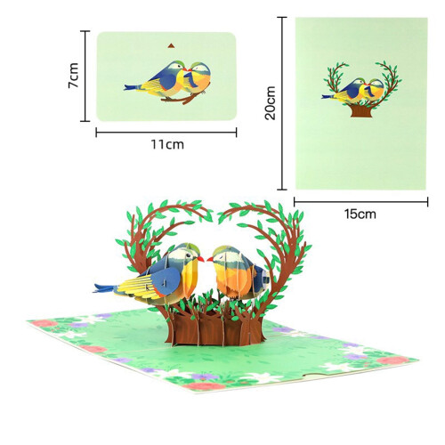 Qixi Love Tree 3D Pop-Up Greeting Card with Envelope 2