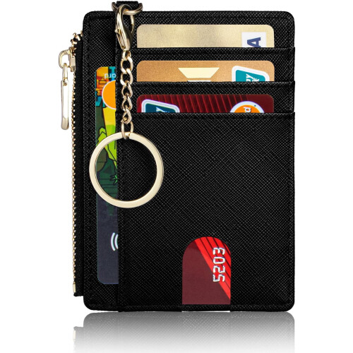Slank lommepung med RFID-blokering og ID-vindue