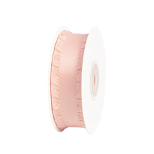 Lichtroze geplooid lint 0,99 inch x 10 yards