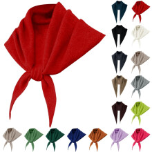 Cachecol triangular feminino para outono/inverno, xale pequeno de tricô versátil, verde militar, tamanho único – perfeito para presente.
