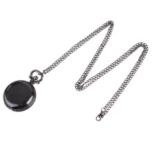 Collar con colgante para reloj de bolsillo de hombre, collar de cadena negra para estudiantes y hombres, accesorio vintage con estilo.