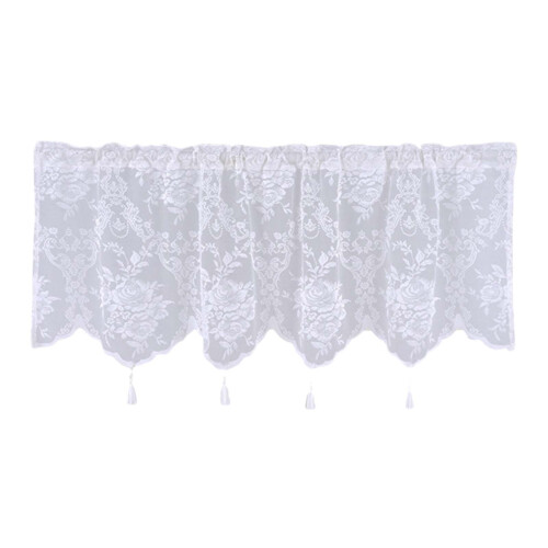 Cortinas de linho e algodão branco translúcido com franjas, 45,7 x 132,8 cm (18 x 52 polegadas), com pregas francesas, que filtram a luz e garantem 1