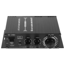 Portable 12V Audio Amplifier for Car, Motorcycle, Home, Computer, and MP3 - Compact and Powerful Amplifier