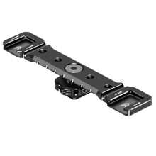 Aluminum Cold Shoe Mount Bracket Double Hot Shoe Extension Bar Plate Adapter for Camera Cage Mic LED Video Light Stand