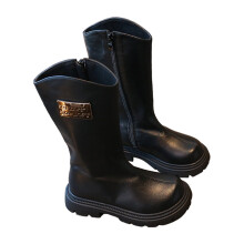 Toddler Boots,Girls Glitter Pearl Chain Boots British Style Short Boots Fall Winter Leather,Girl Boots,10.5-11 Years,Black