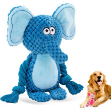 Juguetes de peluche para perros con sonido y cuerda de algodón – Set de 6 piezas