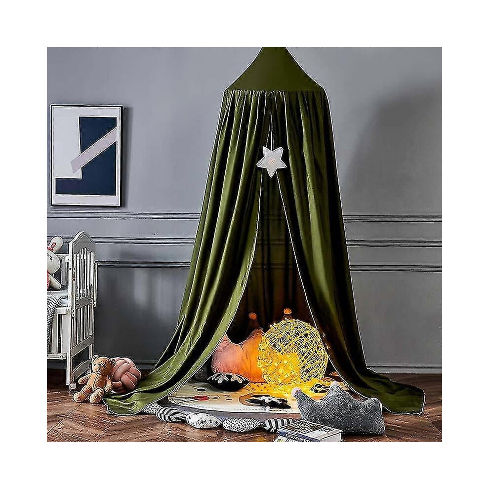 Baby Canopy Chiffon Baby Canopy Crib Play Tent Nursery Canopy Height: 240cm Hem Length: 260cm-XinHan